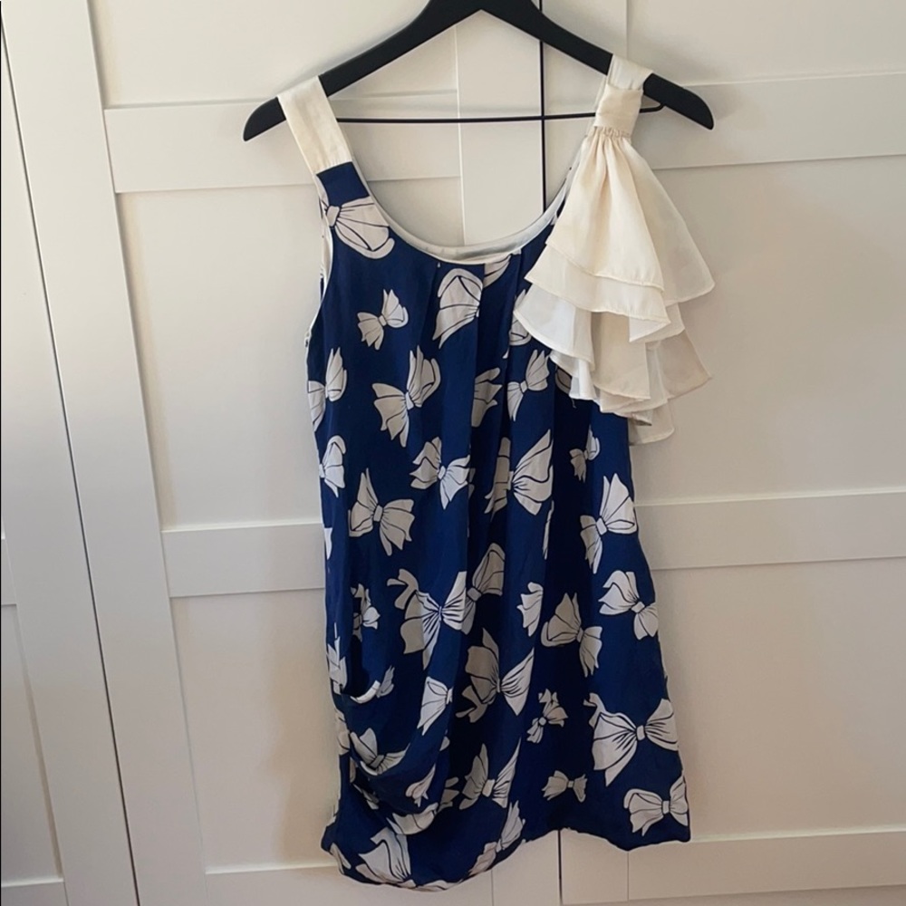 Designer Bow Dress with Silk Tie